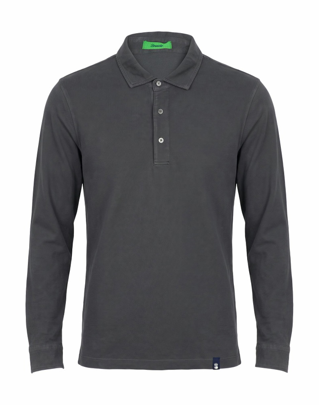 Photo: Drumohr Mens Polo shirt in Gunmetal
