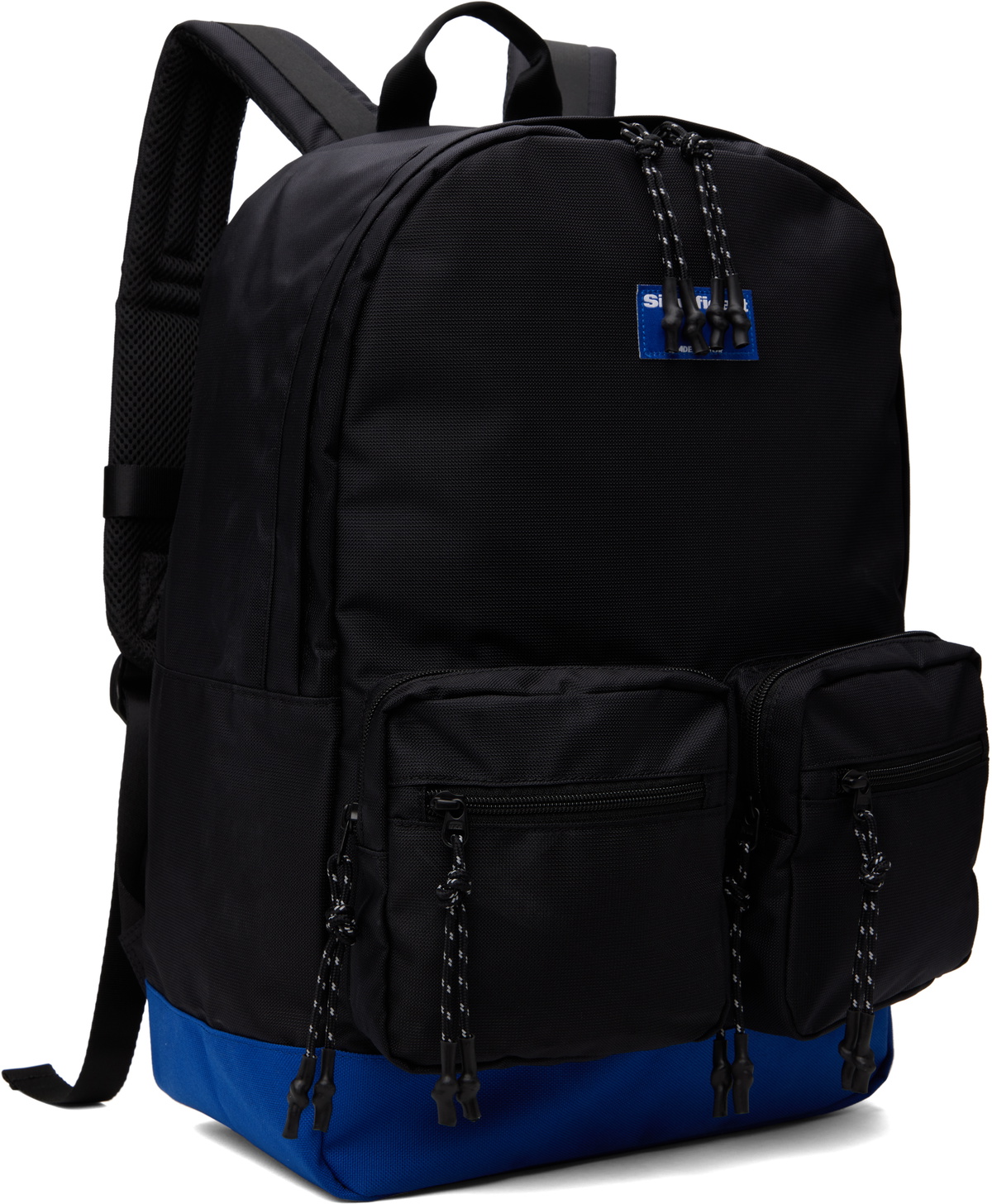 ADER error Black & Navy Sig; Significant Tag 02 Backpack