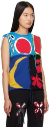 Charles Jeffrey LOVERBOY Multicolor Patch Cable Knit Vest