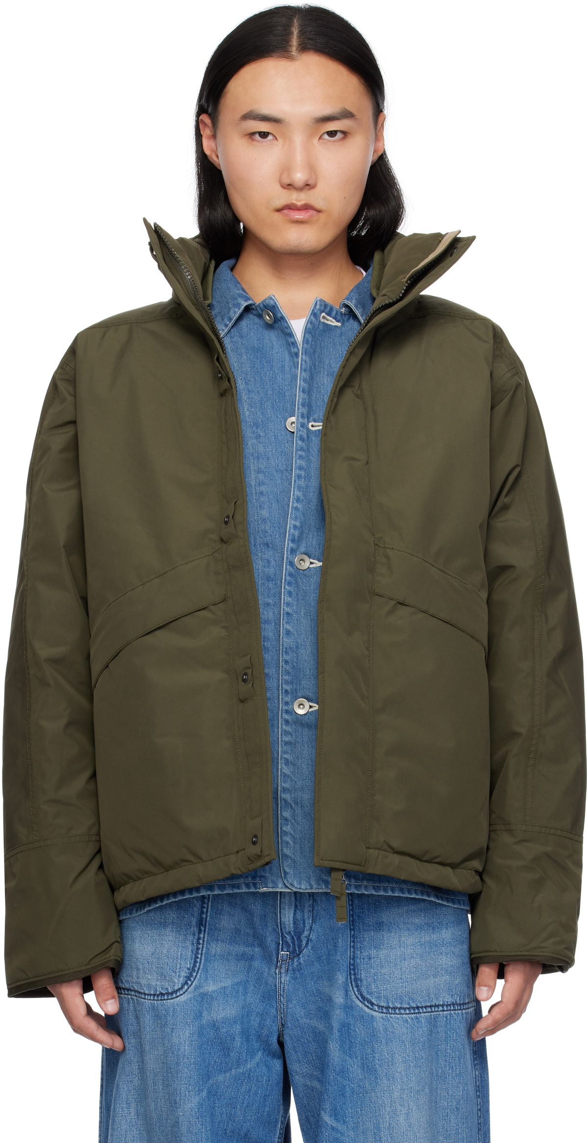 nanamica Orange Short Down Jacket Nanamica