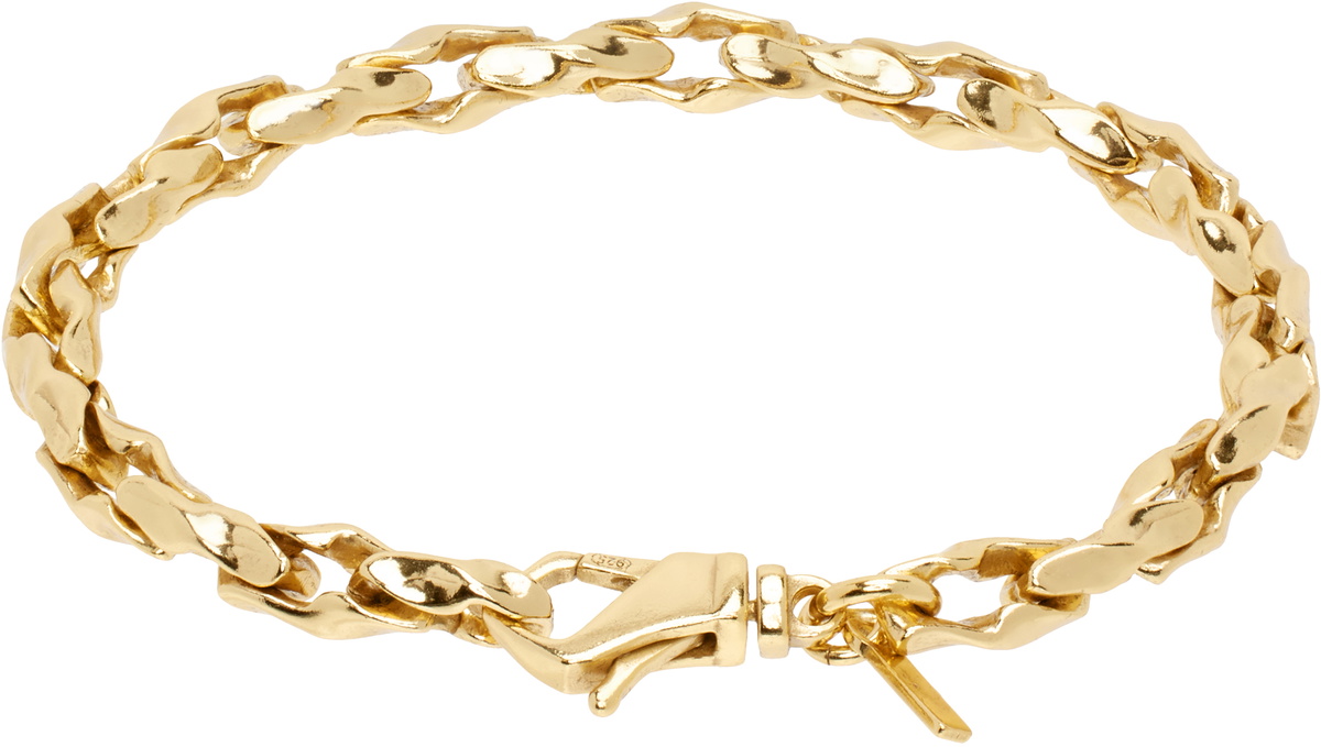 Emanuele Bicocchi Gold Hammered Chain Bracelet Emanuele Bicocchi
