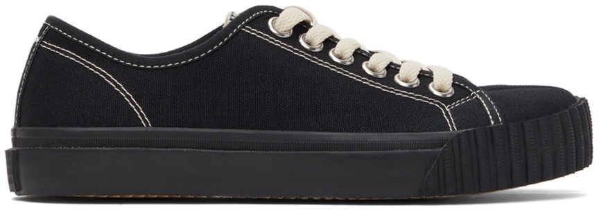 Maison Margiela Black Tabi Low-Top Sneaker