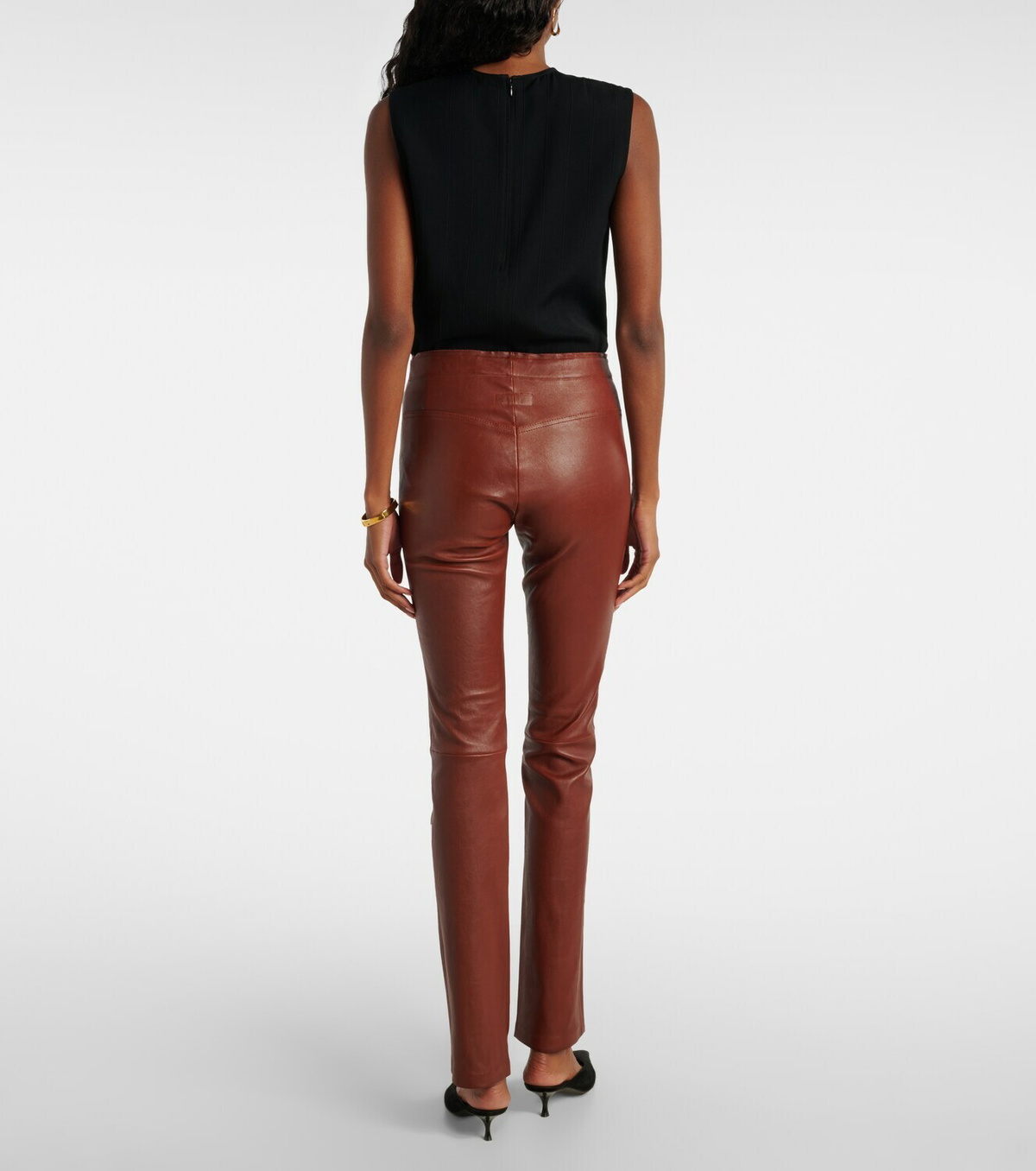 Stouls JP Long leather flared pants