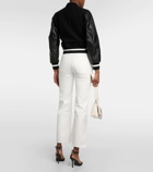 Givenchy Wool-blend and leather varsity jacket