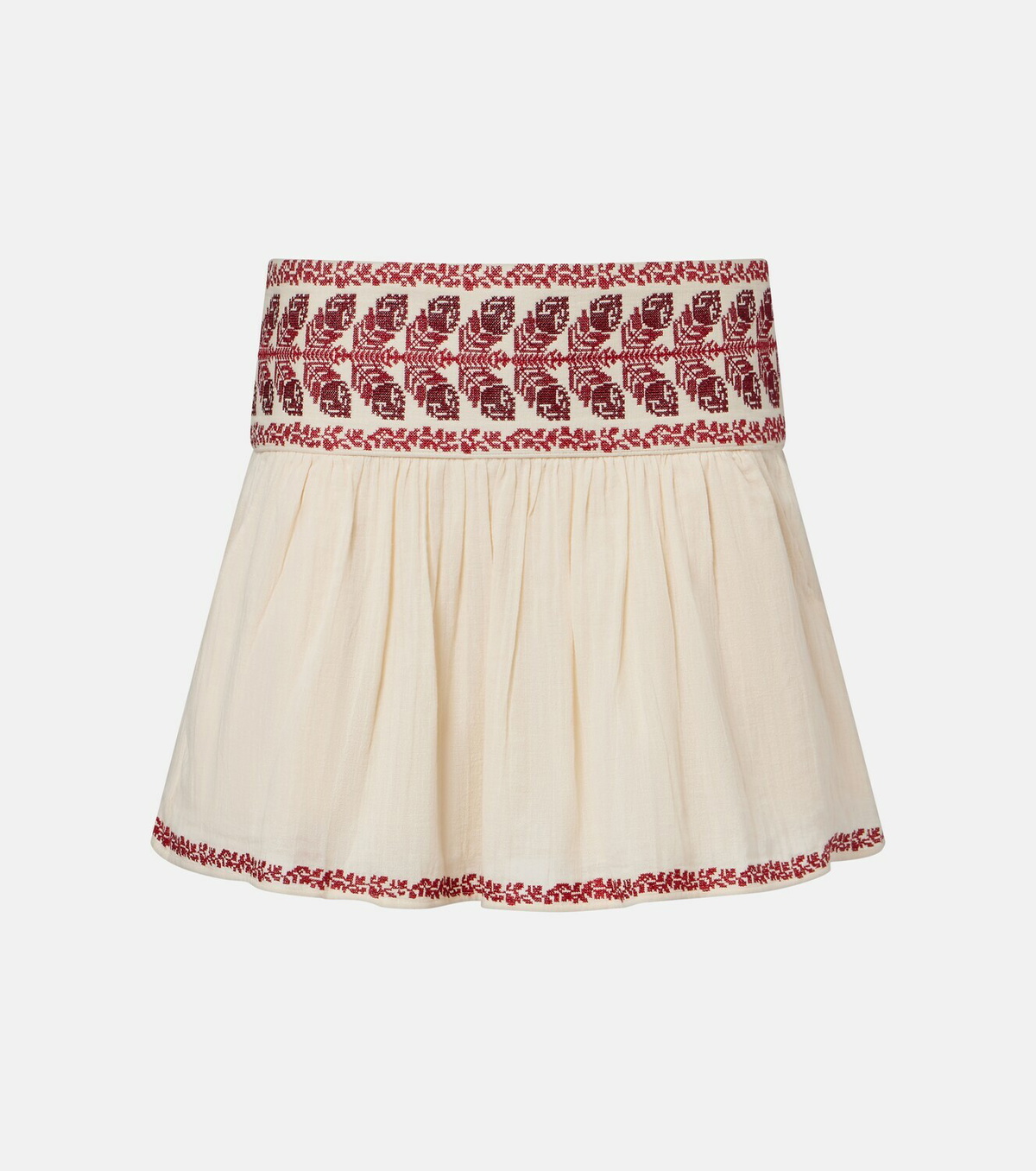 Marant Etoile Picadilia embroidered cotton miniskirt