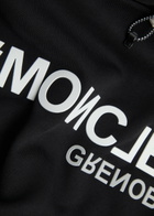 Moncler Grenoble Rubberised Logo-print Hooded Cotton Sweatshirt Black