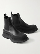 Alexander McQueen - Exaggerated-Sole Leather Chelsea Boots - Black