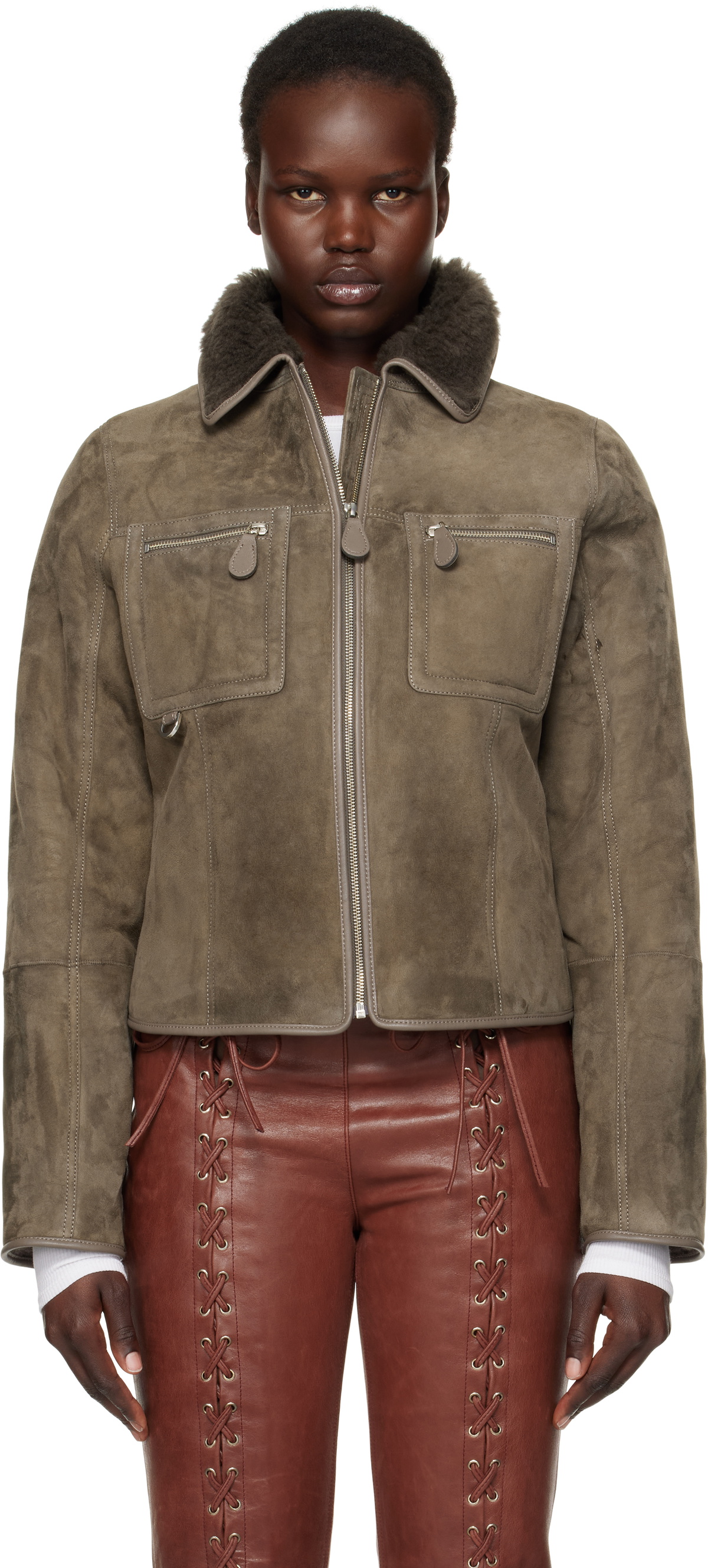 【関税込み】Saks Potts パープル Felix シアリングジャケット Saks Potts Purple Felix Shearling Jacket Saks Potts