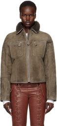 Saks Potts Taupe Felix Shearling Jacket