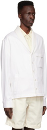 Agnona White Cotton Pyjama Shirt