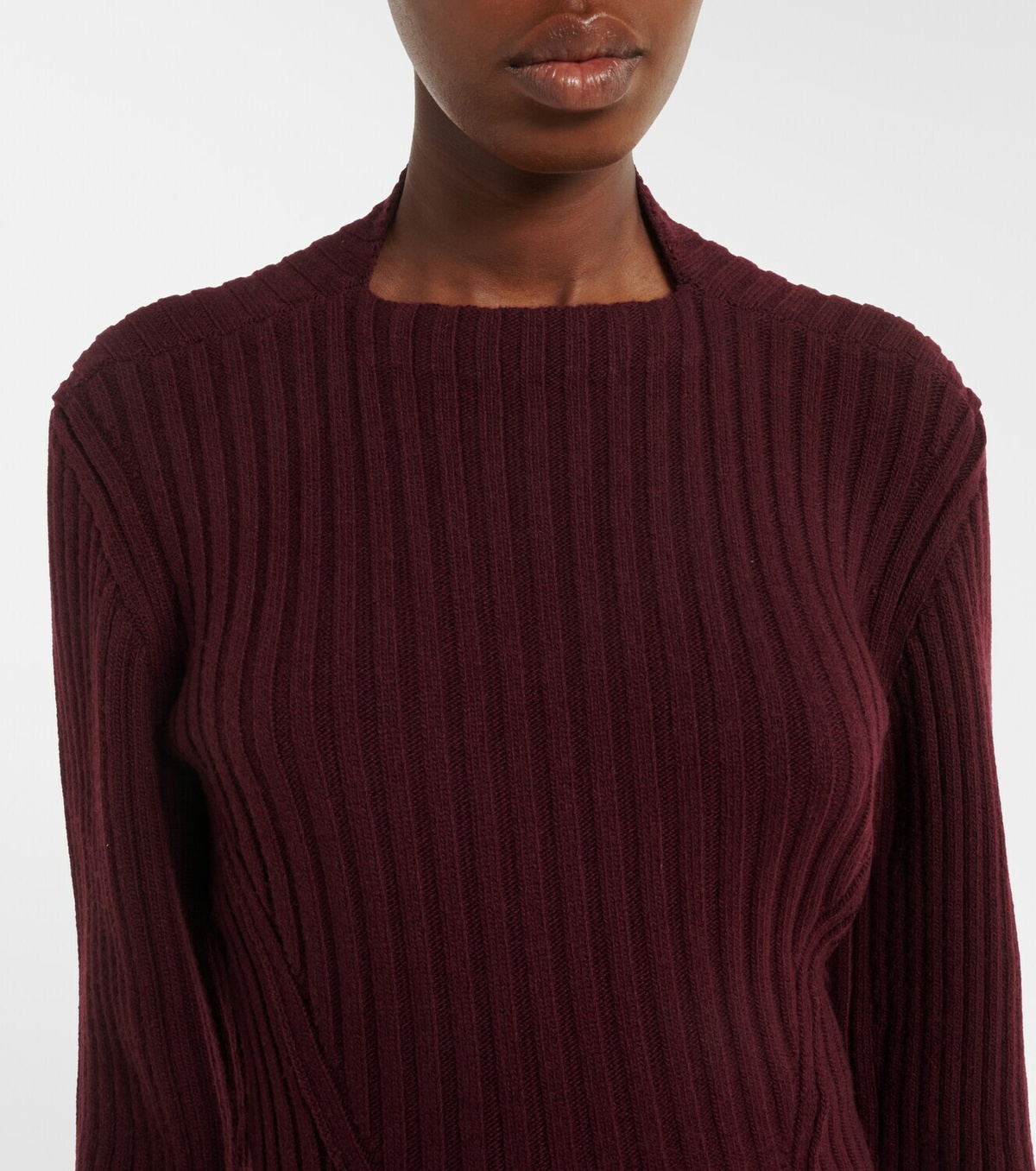 Victoria Beckham Ribbed-knit wool and cashmere sweater