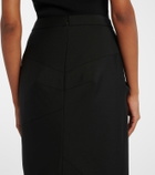 Givenchy Draped wool and mohair midi skirt