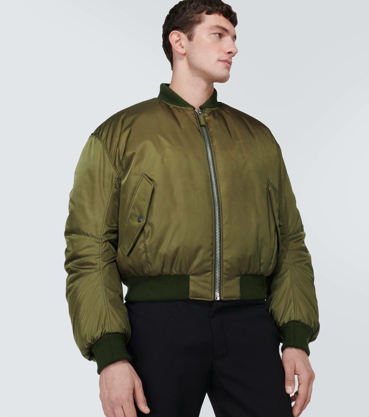 Prada Re-Nylon cropped down bomber jacket Prada