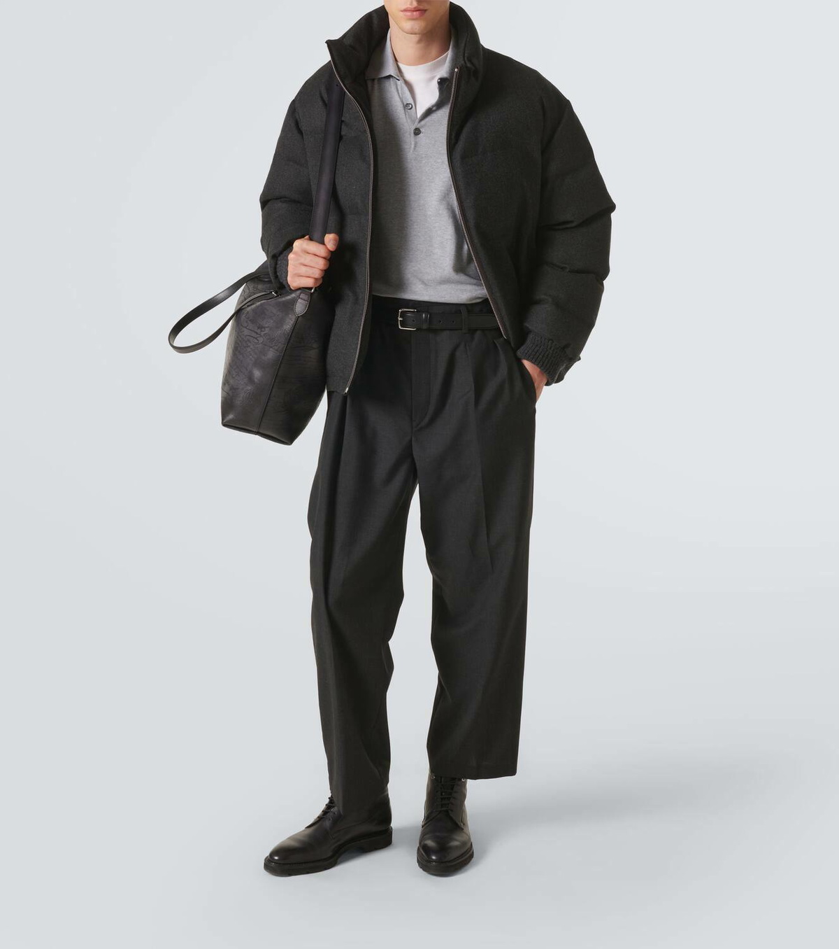 Berluti Herringbone wool puffer jacket