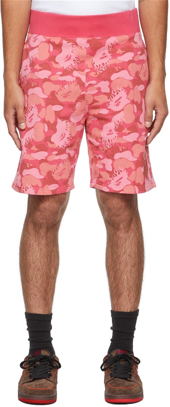 Photo: BAPE Pink Fire Camo Shorts