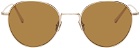 TOTEME Gold 'The Rounds' Sunglasses