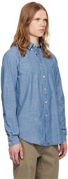 PS by Paul Smith Blue Embroidered Shirt