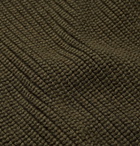 Mr P. - Ribbed Merino Wool Sweater - Men - Army green