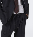Dolce&Gabbana Pinstripe wool-blend straight pants