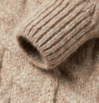 Séfr - Abi Cable-Knit Mélange Baby Alpaca-Blend Sweater - Neutrals