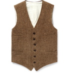 Polo Ralph Lauren - Tan Herringbone Wool and Satin Waistcoat - Men - Brown