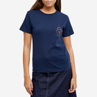 Beams Boy Women's BB Logo Pocket T-Shirt in Navy