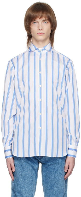 Photo: Sébline White Chemise De Garçon Shirt
