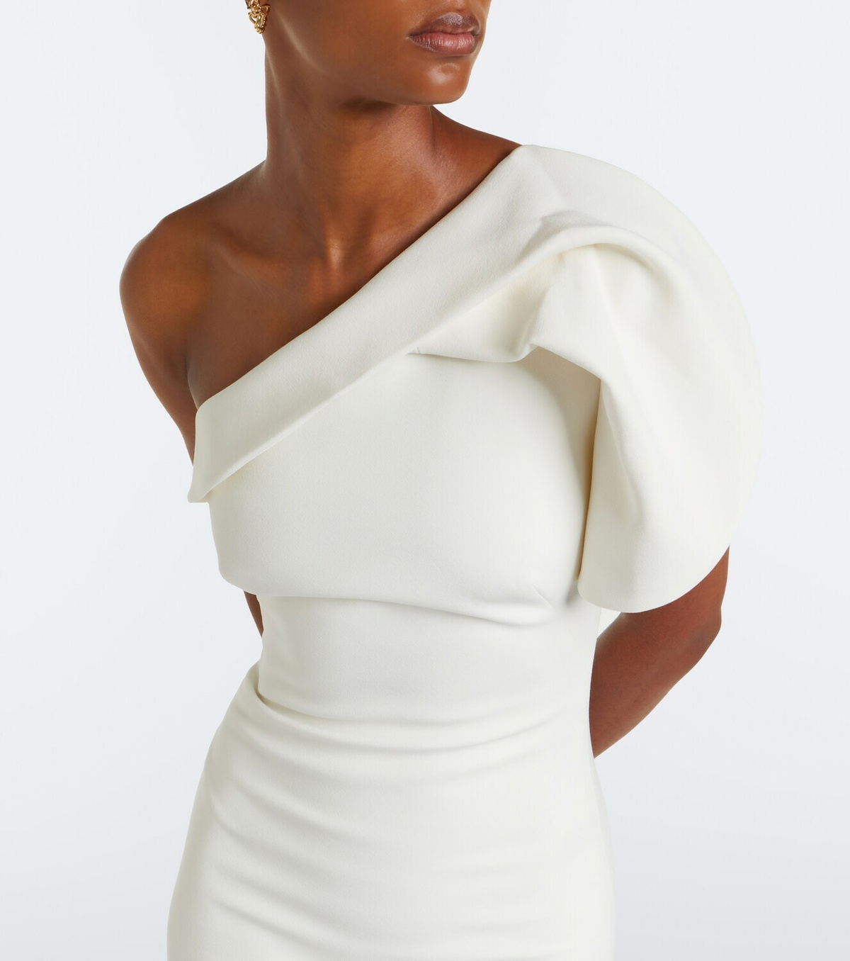 Safiyaa One-shoulder crêpe gown