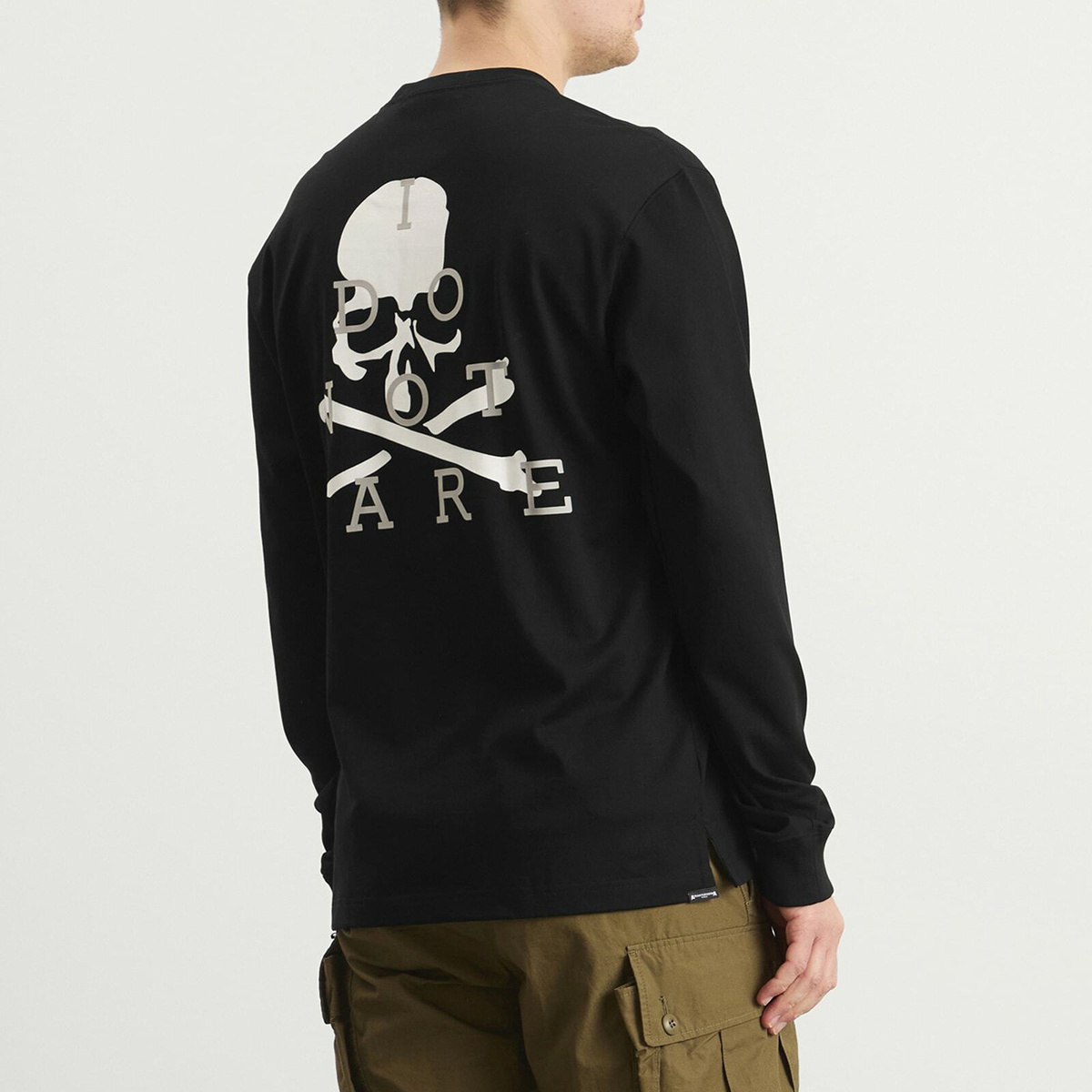 MASTERMIND WORLD Men's "I Do Not Care" Long Sleeve T-Shirt in Black