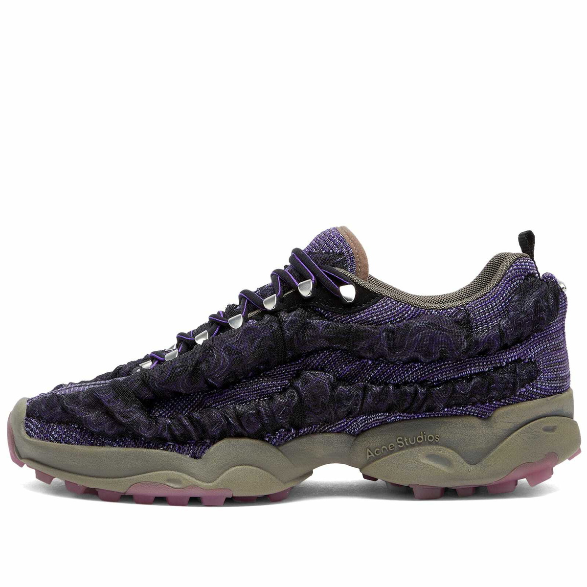 Acne Studios Women's Bubba Sneakers in Dark Purple/Black
