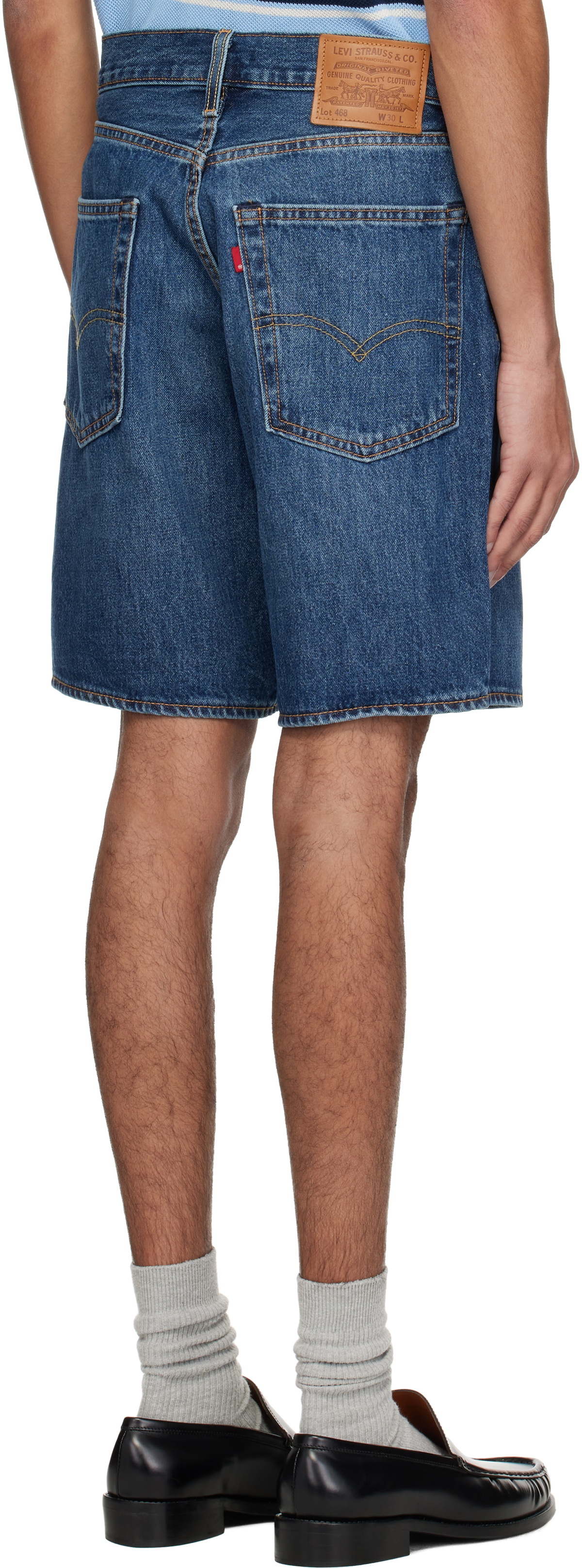 Levi's Blue 468 Stay Loose Denim Shorts
