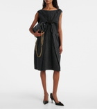 Prada Ruffled wool minidress