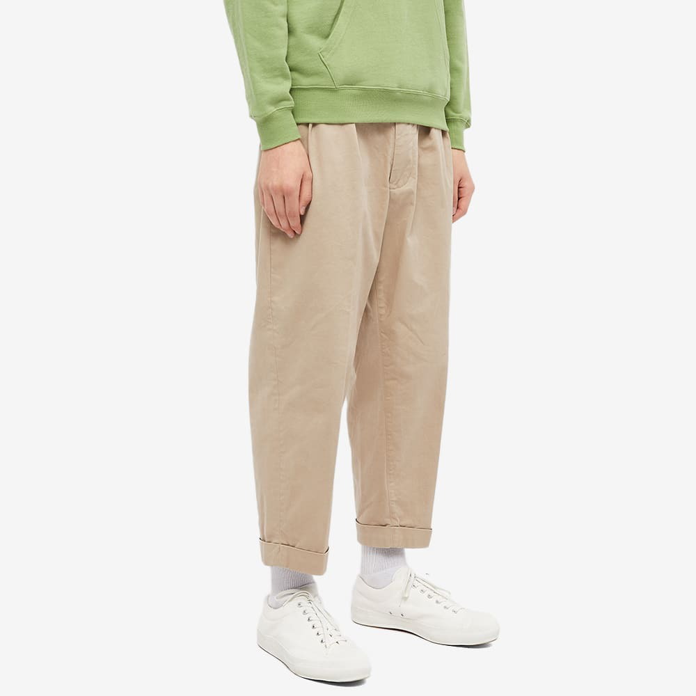 Beams Plus Men's 2 Pleat Chino in Khaki