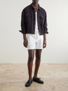 Mr P. - Straight-Leg Cotton Drawstring Shorts - White