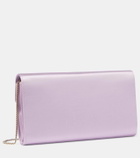 Roger Vivier Flower Strass satin clutch