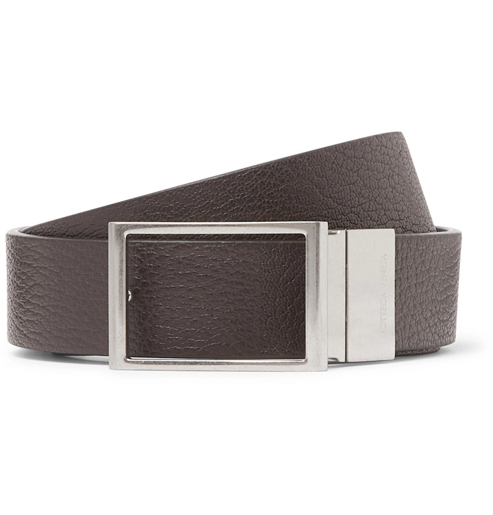 Photo: Bottega Veneta - 3cm Reversible Textured-Leather Belt - Brown