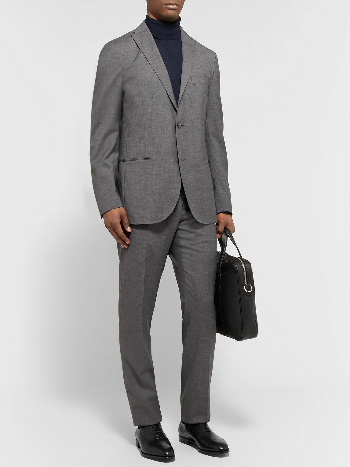 Edward Green - Chelsea Cap-Toe Burnished-Leather Oxford Shoes - Black
