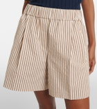 Brunello Cucinelli Striped cotton-blend shorts