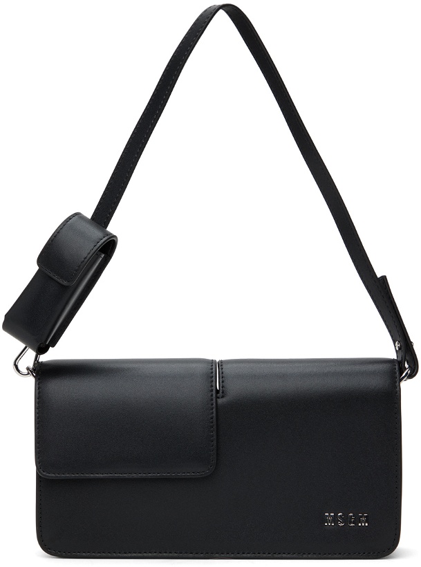 Photo: MSGM Black Double Flap Baguette Bag