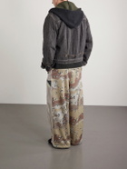 KAPITAL - Straight-Leg Pleated Printed Tech-Jersey Track Pants - Neutrals