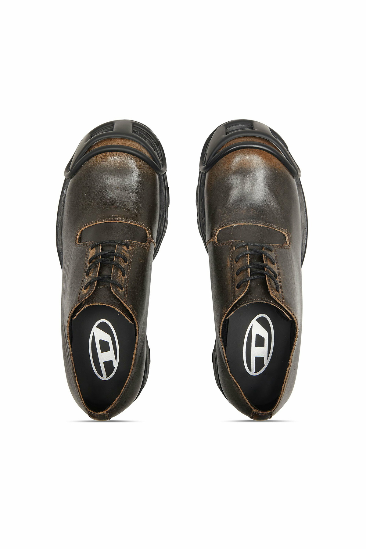 Diesel D-Hammer-Derby shoes in brushed leather - Lace Ups and Clogs Mens in Brown