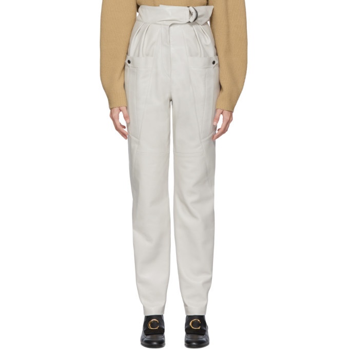 Isabel Marant White Leather Ferris Trousers Isabel Marant