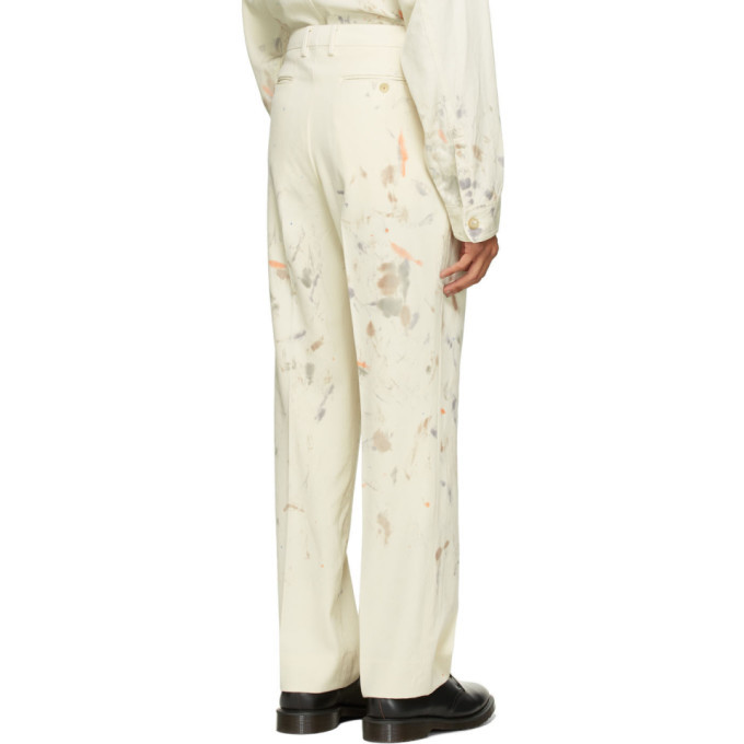 AURALEE Tan Painted Gabardine Max Trousers Auralee