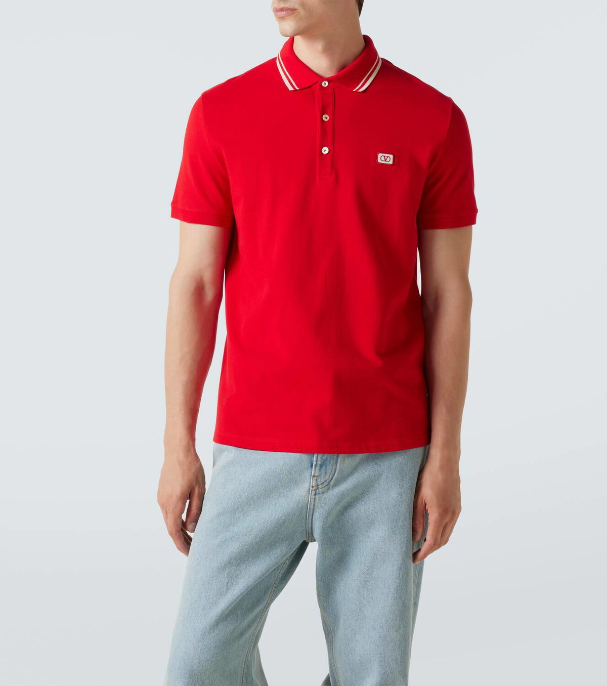 Valentino VLogo cotton piqué polo shirt