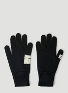 Face Patch Gloves in Black