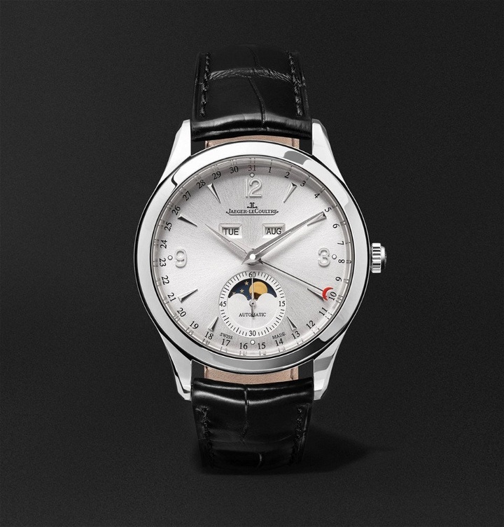 Photo: Jaeger-LeCoultre - Master Calendar Stainless Steel and Alligator Watch - White