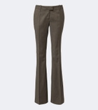 The Attico Low-rise wool-blend flared pants