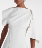 Maticevski Diadem draped asymmetric midi dress