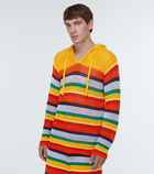 Marni x No Vacancy Inn striped crochet cotton hoodie