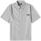 Flowers Men's Figment Check Short Sleeve Shirt in Blue